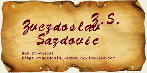 Zvezdoslav Sazdović vizit kartica